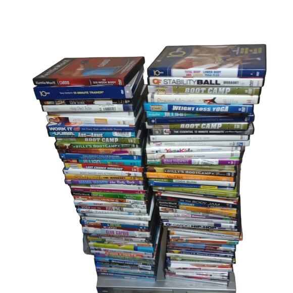Workout Exercise Fitness DVD's Job Reseller Lot Surprise Fun Box 16 DVD's - Picture 2 of 2